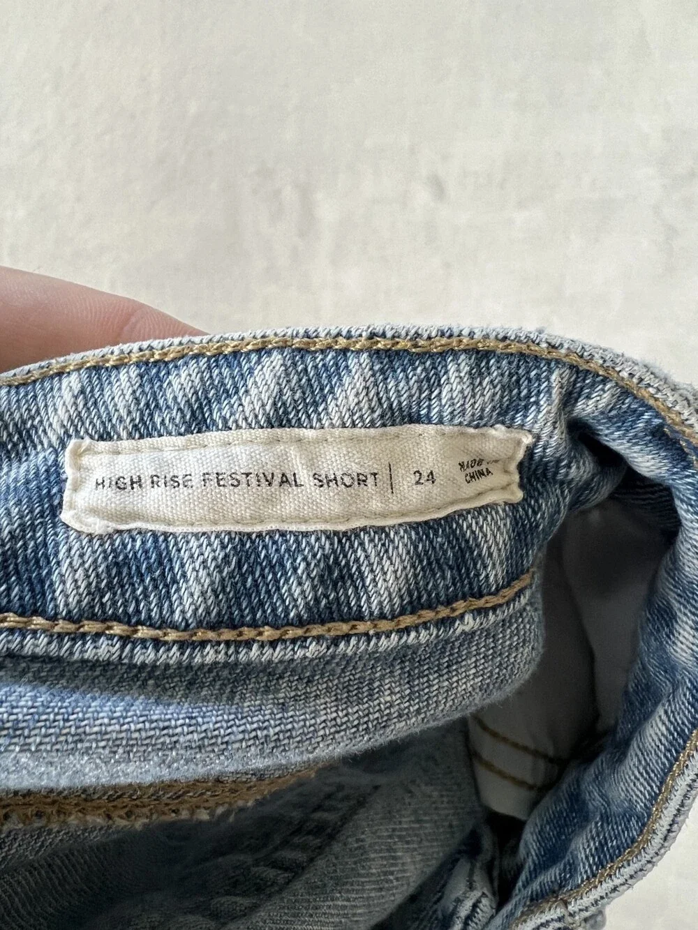 PacSun Denim Jean Shorts Women's 24 Blue Distressed Festival Cutoff Frayed